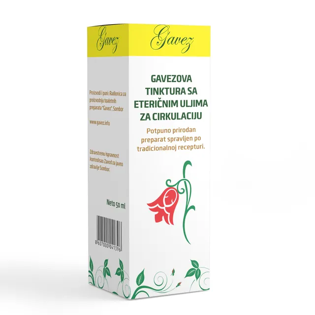 Gavezova tinktura sa eteričnim uljima za cirkulaciju