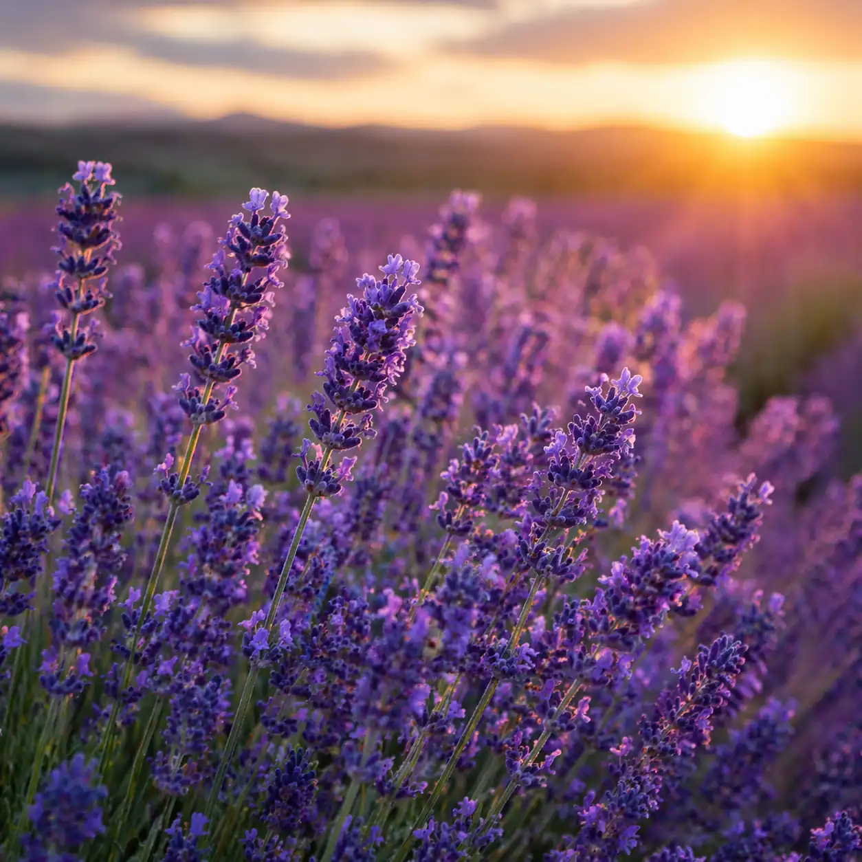 Lavanda (Lavandula angustifolia) — ljubičasti cvetovi lavande